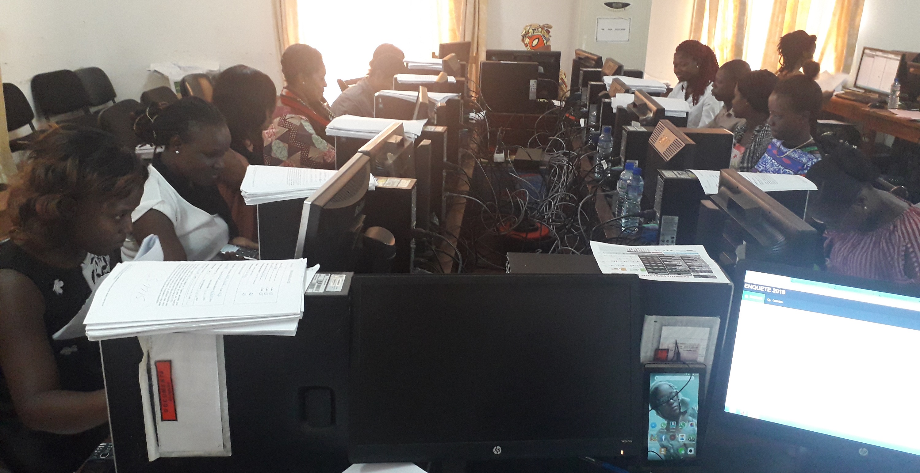 Séance pratique de renforcement des compétences numériques au Togo